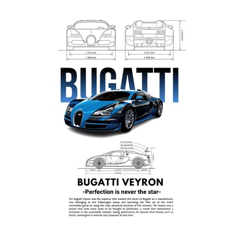 Bugatti veyron blaupause - bugatti,