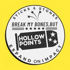 USA Flagge "Sticks & Stones Break My Bones" LED Lampe - Leuchtbox