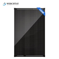 Solarmodul 120 Watt Mono 18V Full Black Solarpanel Solarzelle 930x540x30 120W