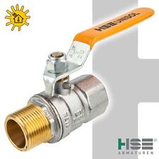 HSE UNISOL Solarkugelhahn Typ 1614, Innen- x Aussengewinde, bis +200°C, Stahlheb