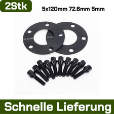2Stk Spurverbreiterung M12x1.5mm 5mm BMW E46 E90 E91 Spurplatten Schrauben TÜV