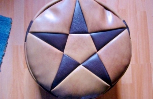 Rundes sitzkissen patchwork - sitzkissen,