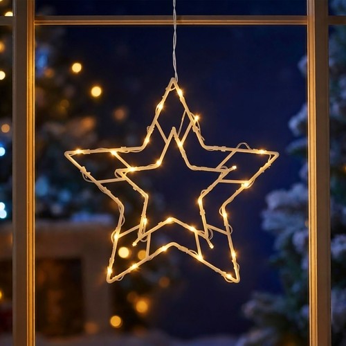 Led fensterbild mit dual timer - led,
