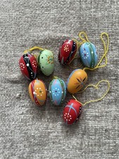 Erzgebirge Holzeier Handbemalt