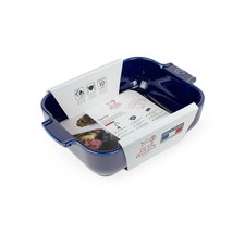 Peugeot rechteckige Auflaufform Appolia, Ofenform, Keramik, Blau, 25 cm, 60114