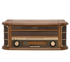 DENVER MCR-50 MK3 Retro Musik-Center mit Plattenspieler CD Kassette USB MP3