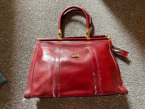 Vintage leder handtasche - leder, in