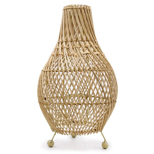 Rattan tischlampe natürlich - rattan,