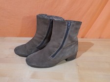 Vintage Damen-Winterstiefel Gr. 37, Braun, Wildleder, warm gefüttert, 60er Jahre