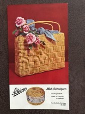 Schürer JSA-Schulgarn Handarbeit Tasche Kragen-Anleitung-60 er Jahre-sehr gut
