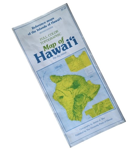 Vintage karte von hawaii 1983 - karte,