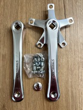 Retro Fahrradteile NOS Stronglight 390 Kurbelgarnitur 170 mm 5-armig mit Schr...