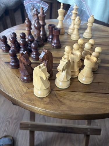 Rosewood boxwood chess - rosewood,