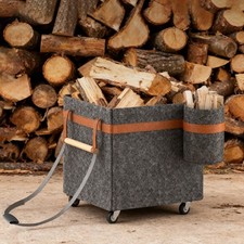 Großer Brennholzkorb Holzkorb Kaminholz Kaminholzkorb Filzkorb Feuerholzkorb