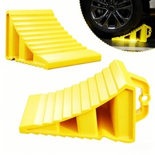 Unterlegkeil Bremskeil 2er-Set mit Griff für AutoWohnmobil Anhänger Hemmschuhe