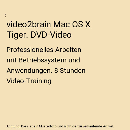 Video2brain mac tiger - x,