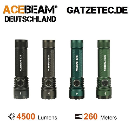 Acebeam e75 led taschenlampe - led,