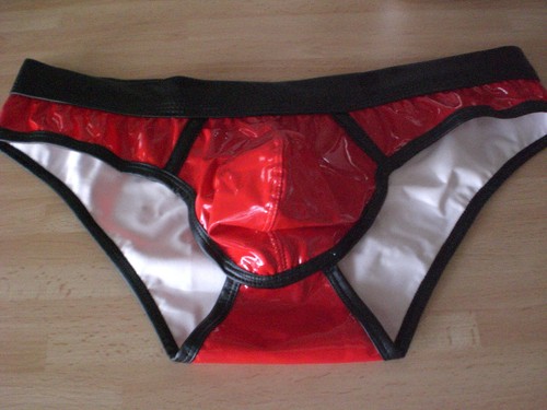 Herren lack tanga slip bulge - tanga,