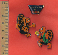 3 x OBI Biber Pins Baumarkt aus meiner Sammlung Lagerfach Nr.  119
