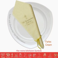 Servietten zu Taufe Geburtstag Hochzeit Gold Deko Feier personalisiert MIT NAMEN