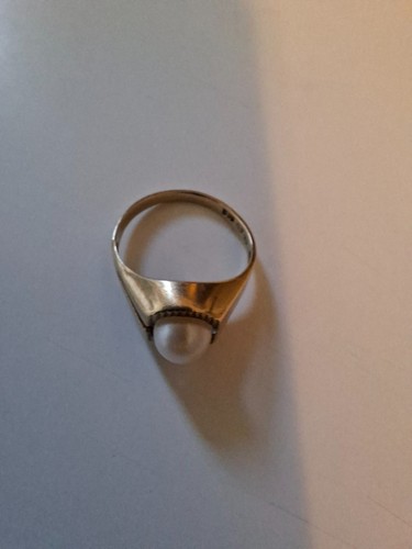 Goldring mit perle 333er gold - mit, perle,