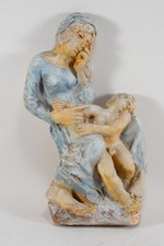 N91B08- Stuck Relief Pieta signiert Carlo datiert 1999
