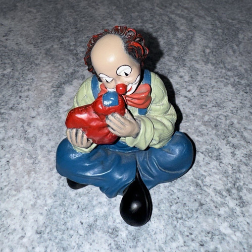 Gilde clown figur aus keramik - clown-figur,
