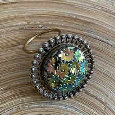 Vintage Schalclip 4 cm Tuchclip Kleiderclip Vintage Accessoires| goldfarben