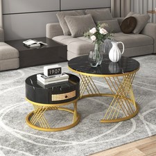 2x Runder Couchtisch