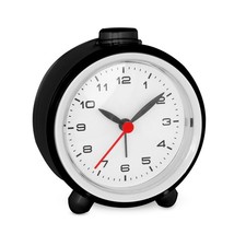 Analoger Wecker, schwarz