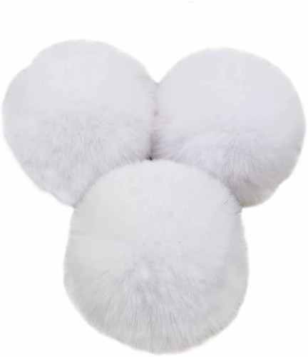 Stk 6cm pompons - pompons, kunstfell
