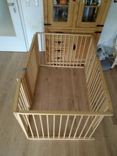 Geuther Laufstall Laufgitter Buche 100 x 150cm gebraucht zwei Türen Top Zustand