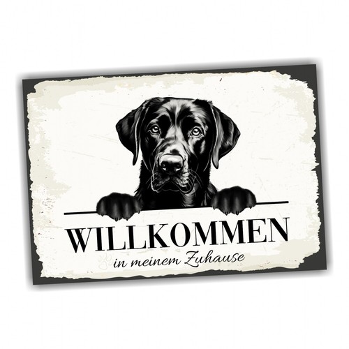 Hundeschild willkommen zuhause - hundeschild,