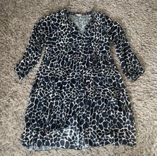 Kleid blau weiß