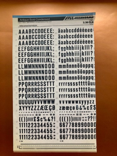 Mecanorma wie letraset - wie,