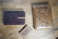 Fotoalbum Konvolut Lot leer für Cdv Leder Kunstwerk Karten Vintage Bilder alt