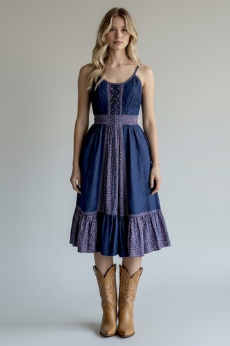 Denim gunne sax corset prairie - sax,