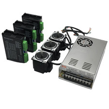3 Axis Nema 23 Schrittmotor 1.2Nm/2Nm/3Nm Φ8mm &Driver DM556 & 24V Power CNC Kit