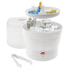 H+H Dampfsterilisator Vaporisator 6 Babyflaschen Sterilisator Bs 29 weiß