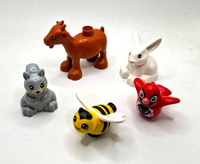 5 LEGO DUPLO TIERE ZIEGE HASE BIENE VOGEL EICHHÖRNCHEN FÜR  BAUERNHOF NEU