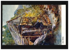 Landwirtschaft Alte Mühle Wasser Mühlrad Gemälde Josef Gerstmayer, ungebraucht