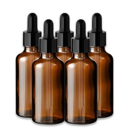 Braune glasflasche ml - 5x, 50