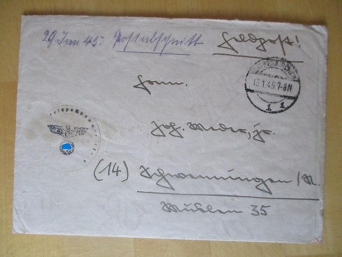 Feldpost 13 1 1945 - feldpost, v.