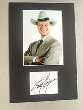 LARRY HAGMAN (†2012) 'Dallas'  signed original Passepartout 20x30 Autogramm