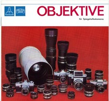 CARL ZEISS PENTACON Prospekt OBJEKTIVE Flektogon Tessar Pancolar Biometar (Y4337
