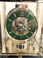 Zz ATMOS V Uhr Jaeger-LeCoultre Kal. 526 grünes Zifferblatt - Platin u. Nickel