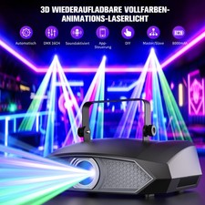 3D Animierte RGB Akku Laserlicht Projektor Bühnenlicht APP DMX Show DJ Disco