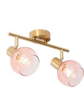 QAZQA LED Aufbaustrahler Vidro ohne Leuchtmittel, E14, Rosa