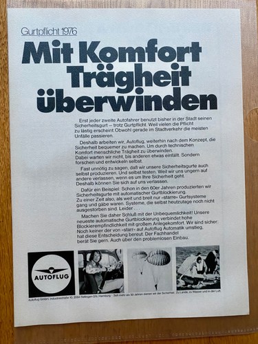 Gurtpflicht 1976 autoflug - gurtpflicht,
