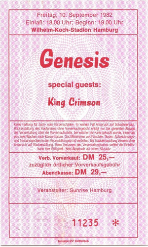 Genesis concert 1982 - genesis, in